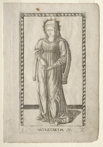 Arithmetic (from the Tarocchi, series C: Liberal Arts, #25) by Master of the E Series Tarocchi