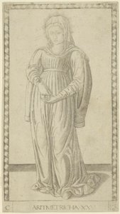 Arithmetic, plate 25 from Arts and Sciences by Master of the E Series Tarocchi