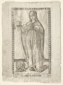 Charity (from the Tarocchi, series B: Cosmic Principles & Virtues, #38) by Master of the E Series Tarocchi
