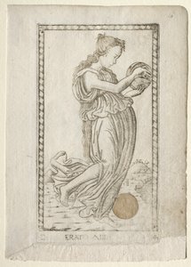 Erato Lyric and Love Poetry from the Tarocchi Series by Master of the E Series Tarocchi