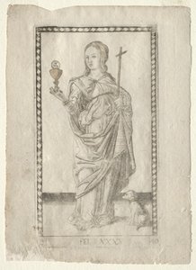 Faith from the Tarocchi, Series B: Cosmic Principles & Virtues, #40 by Master of the E Series Tarocchi
