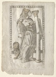 Fortitude (from the Tarocchi, series B: Cosmic Principles & Virtues, #36) by Master of the E Series Tarocchi