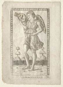 Genius of Time (from the Tarocchi, series B: Cosmic Principles & Virtues, #32) by Master of the E Series Tarocchi