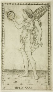 Genius of the Sun, Plate 31 from Genii and Virtues by Master of the E Series Tarocchi
