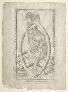 Jupiter (from the Tarocchi, series A: Firmaments of the Universe, #46) by Master of the E Series Tarocchi
