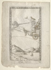 Luna (from the Tarocchi, series A: Firmaments of the Universe, #41) by Master of the E Series Tarocchi