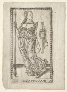 Philosophy from the Tarocchi, Series C: Liberal Arts, #28 by Master of the E Series Tarocchi