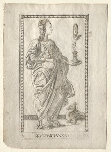 Prudence (from the Tarocchi, series B: Cosmic Principles & Virtues, #35) by Master of the E Series Tarocchi