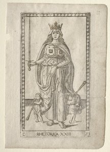 Rhetoric (from the Tarocchi, series C: Liberal Arts, #23) by Master of the E Series Tarocchi