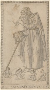 Saturn by Master of the E Series Tarocchi