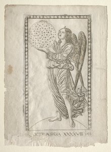 The Angel of the Eighth Sphere from the Tarocchi, Series A, before 1467 by Master of the E Series Tarocchi