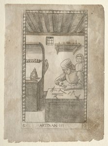 The Artisan from the Tarocchi, Series E: Conditions of Man, #3 by Master of the E Series Tarocchi