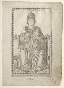 The Pope (from the Tarocchi, series E: Conditions of Man, #10) by Master of the E Series Tarocchi