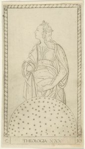 Theology, Plate 30 from Arts and Sciences by Master of the E Series Tarocchi