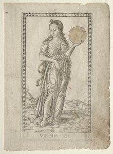 Urania (astronomy) (from the Tarocchi series D: Apollo and the Muses, #12) by Master of the E Series Tarocchi