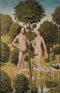 Adam and Eve in the Garden of Eden by Master of the Embroidered Foliage