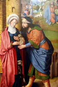 The meeting of Joachim and Anna before the Golden Gate