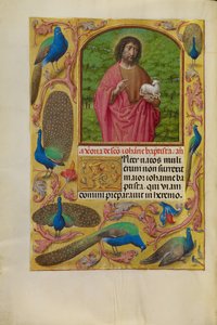 Saint John the Baptist with the Lamb of God on a Book by Master of the First Prayer Book of Maximilian