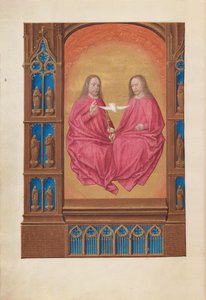 Hours of Queen Isabella the Catholic, Queen of Spain: Fol. 17v, The Trinity by Master of the First Prayerbook of Maximillian
