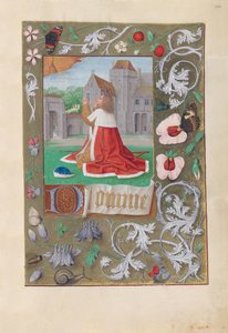 Hours of Queen Isabella the Catholic, Queen of Spain: Fol. 200r, David by Master of the First Prayerbook of Maximillian