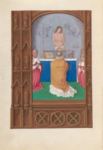 Hours of Queen Isabella the Catholic, Queen of Spain: Fol. 264v, Mass of St. Gregory by Master of the First Prayerbook of Maximillian