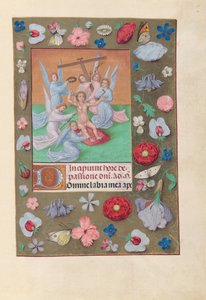 Hours of Queen Isabella the Catholic, Queen of Spain: Fol. 50r, Infant Christ with Instruments of the Passion by Master of the First Prayerbook of Maximillian