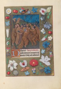 Hours of Queen Isabella the Catholic, Queen of Spain: Fol. 61r, Kiss of Judas, c. 1500 by Master of the First Prayerbook of Maximillian