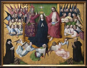 The coronation of Mary by Master of the Lyversberg Passion