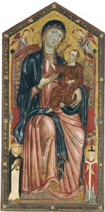 The Virgin and Child Enthroned with Saints Dominic, Martin and Two Angels