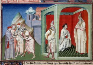 John of Mandeville and the Sultan (The Book of Wonders of the World) by Master of the Mazarine