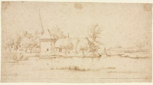 Landscape with a Moated Village by Master of the Small Landscapes