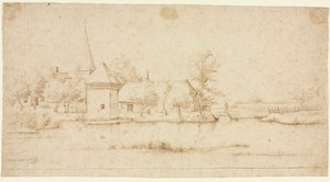 Landscape with a Moated Village by Master of the Small Landscapes