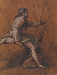 Man Seated on a Rock by Mather Brown