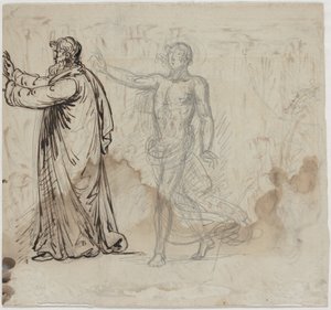 Three Figures (verso) by Mather Brown