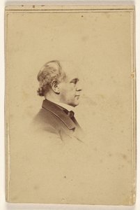 [Unidentified Man in Profile, Printed in Vignette Style] by Mathew B. Brady