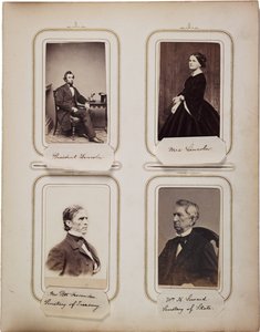 Album of 200 cartes de visite, most by Brady, c.1865