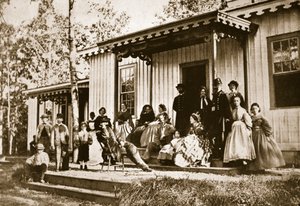 General Heintzelman Entertaining Friends at the Convalescent Camp, Alexandria, 1861-65