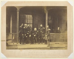 Lieutenant General Scott, General-in-Chief, U.S. Army and Staff, 1861 by Mathew Brady