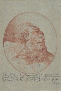 Head of a Bearded Man Looking Right by Mathias Fussli