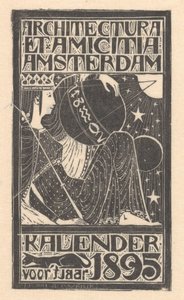 Calendar Cover 1895 by Mathieu Lauweriks