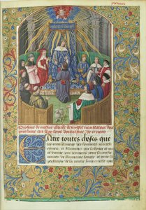 The Anabasis of Xenophon Translated by Claude de Seyssel: Dedication Scene, the Manuscript is Offered by the Translator to Louis XII