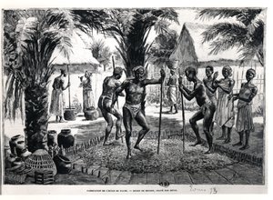 Ewe Men making palm oil, late 19th century