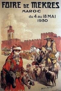 Poster for the Fair of Meknes, Morocco by Matteo Brondy