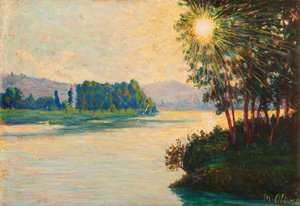Rising sun on the river by Matteo Pietro Olivero