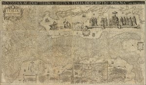 1630 Map of Italy by Matthaeus Greuter, Published in 1657 by Stefano Scolari