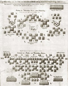 Plan of Battle of White Mountain, from Theatrum Europaeum by Matthaus Merian