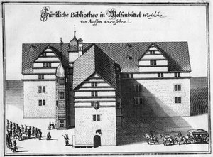 Herzog August Library in Wolfenbüttel, Between 1655 and 1660 by Matthaus the Elder Merian