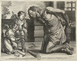 Christ Kneeling Before the Arma Christi by Mattheus Borrekens