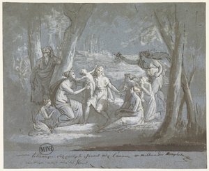 Telemachus and Calypso Playing with an Amor by Mattheus Ignatius van Bree