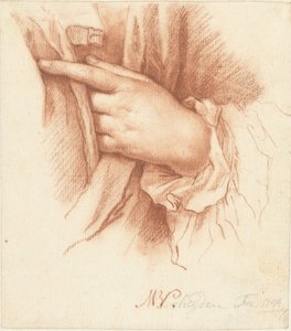Study of a Left Hand in Drapery by Mattheus Verheyden